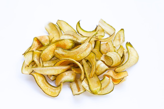 Green banana chips with peel