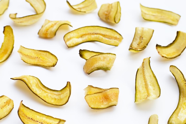 Green banana chips with peel