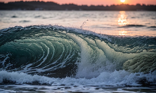 The Green Barrel at Sunset