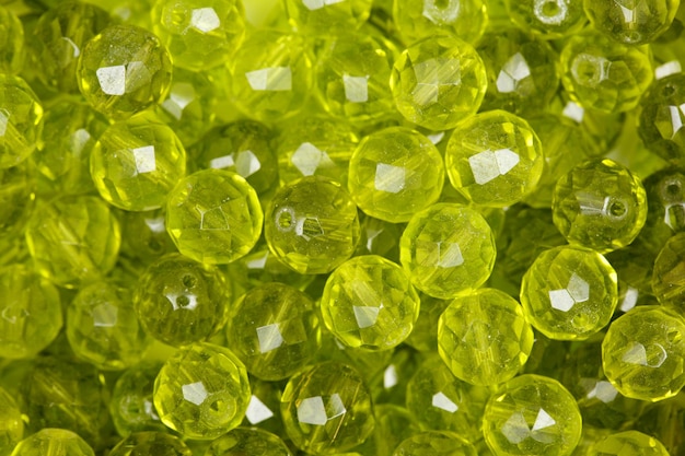 Green beads background. Texture, high resolution photo