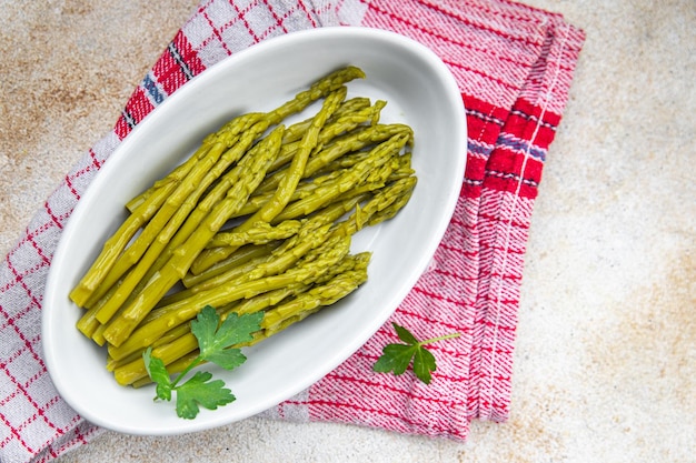 green bean asparagus healthy meal food snack on the table copy space food background rustic