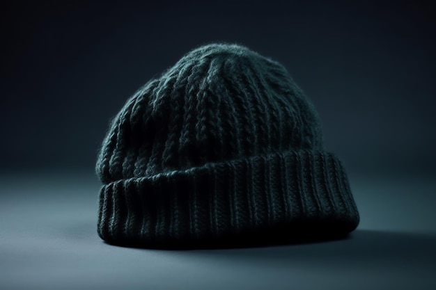 A green beanie hat