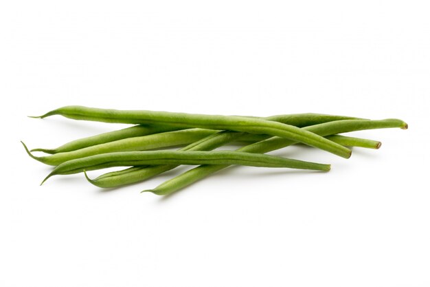 Green beans isolated on a white background