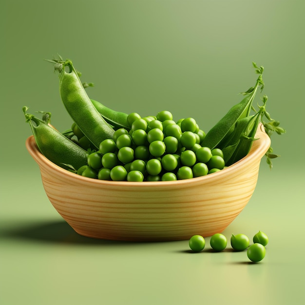 Green beans isolated on white background