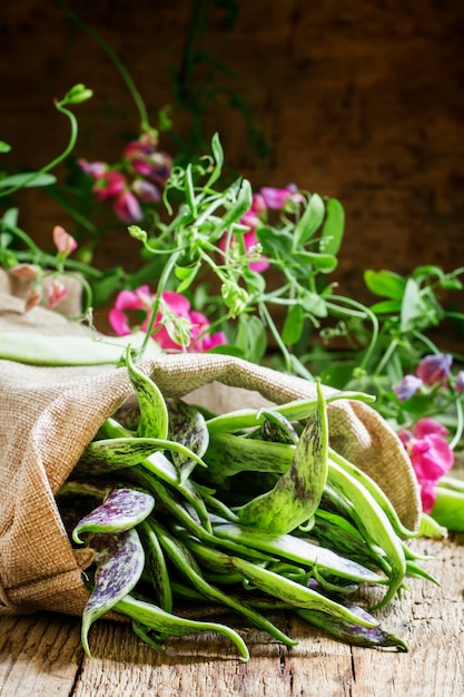 Green beans for lobio selective focus