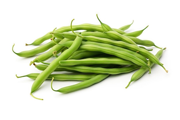 Green beans white background