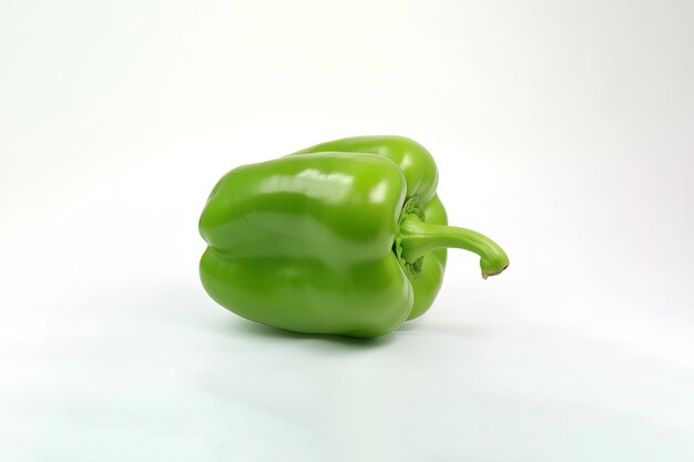 green bell pepper isolated on white background