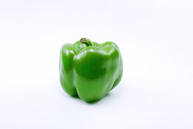 green bell pepper isolated on white background