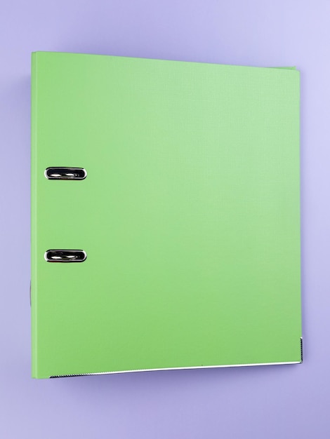 Green Binder File Folder close up brand identity design set mockup folder business