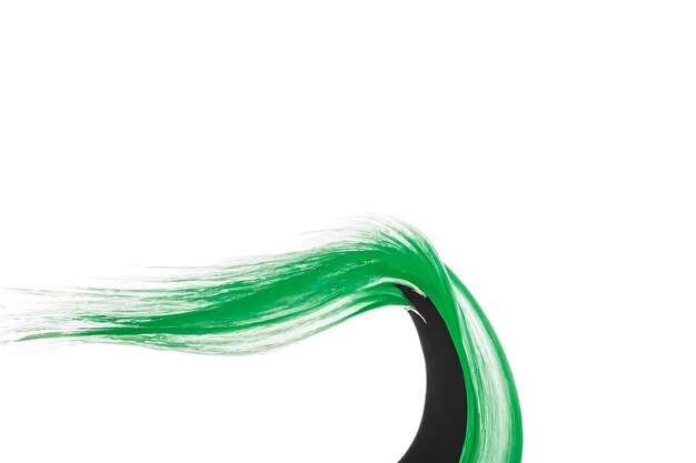 Green and Black Abstract Paint Stroke