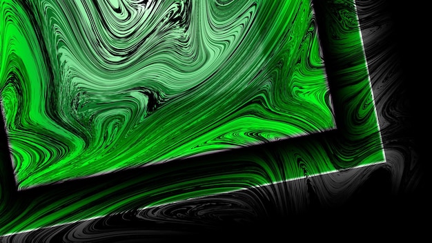 Green and black background with a black square in the middle.