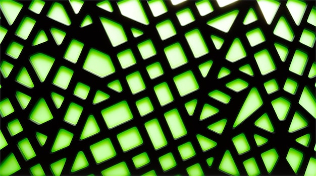 A green and black pattern of squares with green squares.