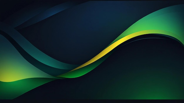 a green and blue abstract painting of a wave with the words quot green quot on it