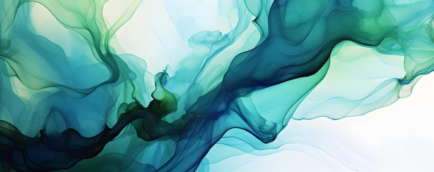 Green and blue alcohol ink background Abstract ink texture