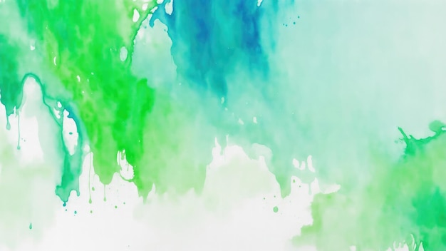 Green and Blue Liquid Fluid Watercolor Texture Abstract Background