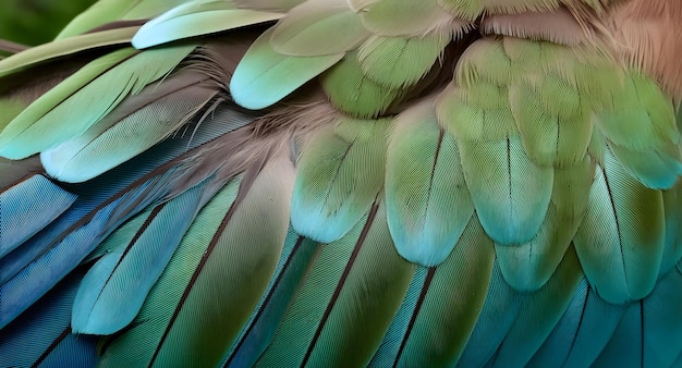 a green and blue parrot with a green tail