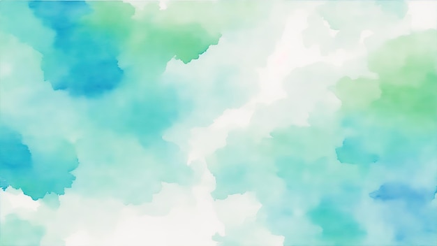 Green and blue watercolor pattern background