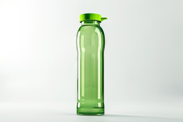 a green bottle with a green lid and a green lid