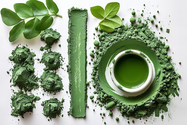 a green bowl with the word  mint  on it