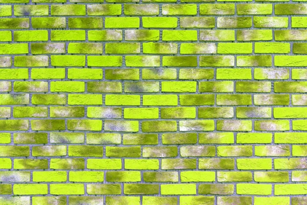 Green brick wall Background of modern interior design