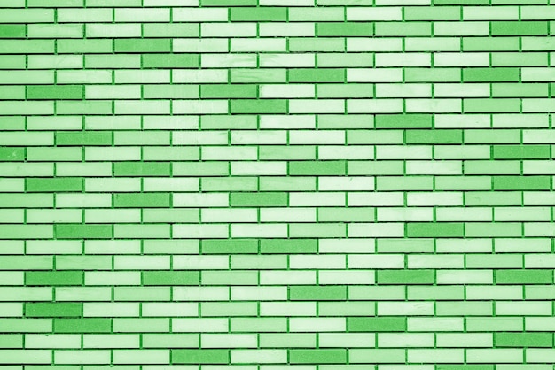 Green brick wall Construction retro stylish background