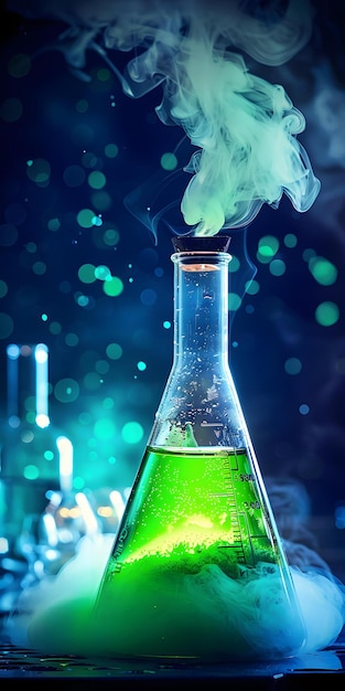 Green Bubbling Chemistry Beaker