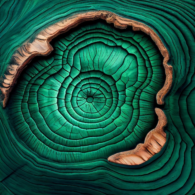 Green burl wood surface abstract background