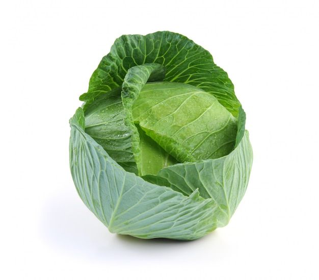 Green cabbage isolated