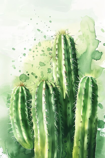 a green cactus with a green background with a green background