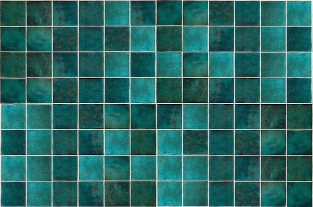 Green ceramic tile background old vintage ceramic tiles in green to decorate the kitchen or bathroom...