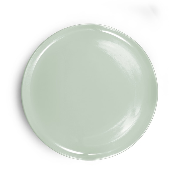 green circle plate on white background