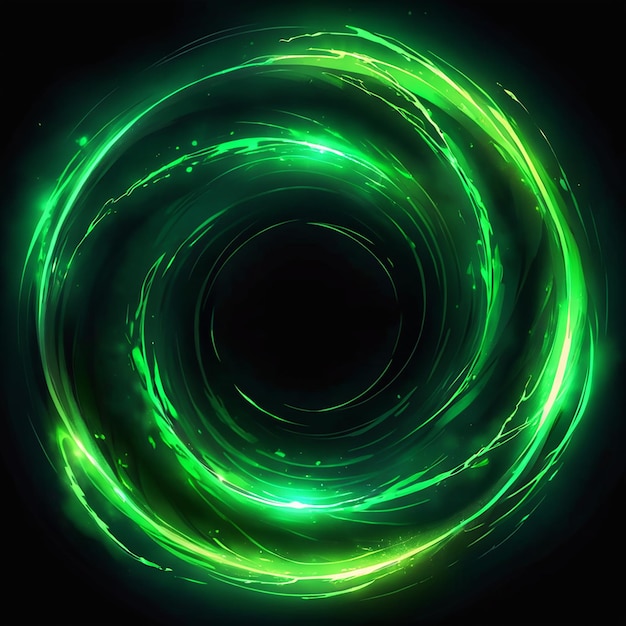 a green circle with green lines that say  spiral