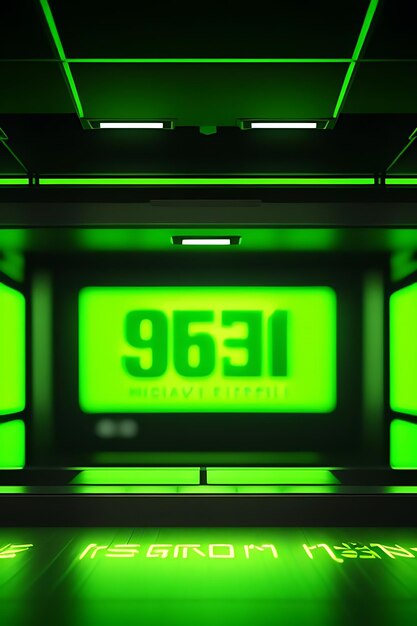 a green clock with the number 88 on it