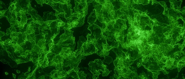 Green clouds space background 3d rendering