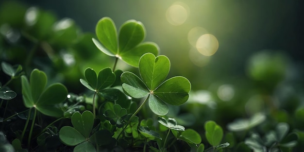 green clover background st patricks day shamrock background