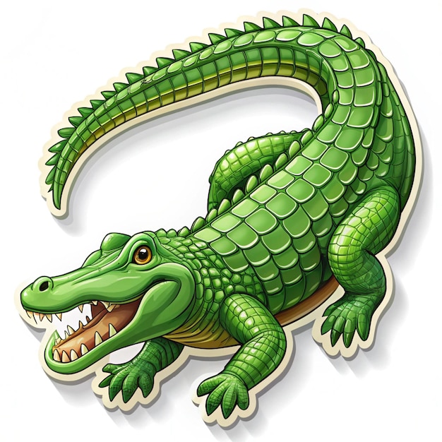 a green crocodile with the word quot crocodile quot on it