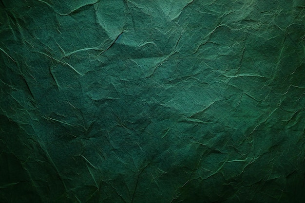 Green crumpled paper texture Abstract background and texture for design