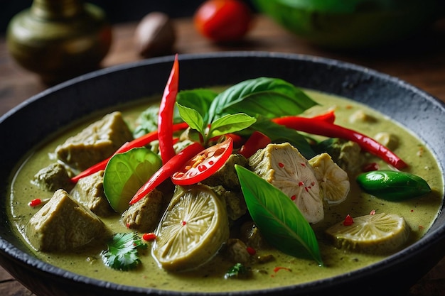 Photo green curry feastgreen curry opulencegreen curry sple