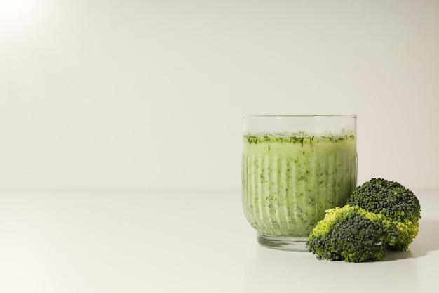 Green detox smoothie concept of healthy nutrition and healthy lifestyle