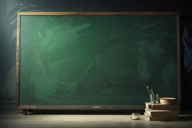 Green dirty blackboard