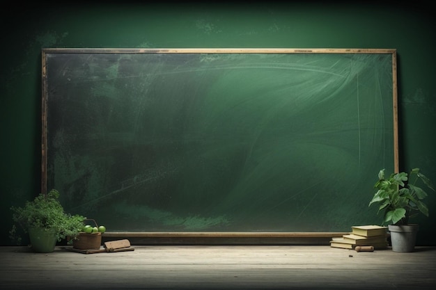 Green dirty blackboard