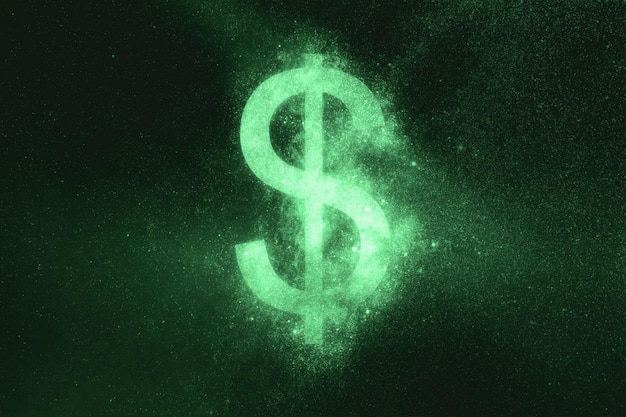 Photo green dollar sign us currency and money symbol