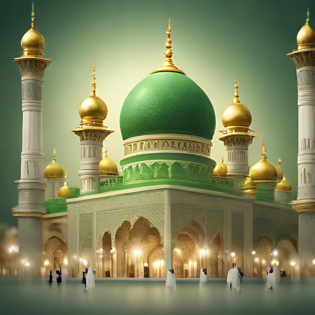 a green dome of a building with a green dome on the top