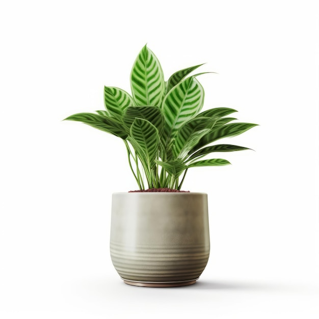 Green domestic plant in flowerpot Illustration AI GenerativexA