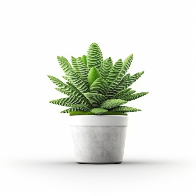 Green domestic plant in flowerpot Illustration AI GenerativexA