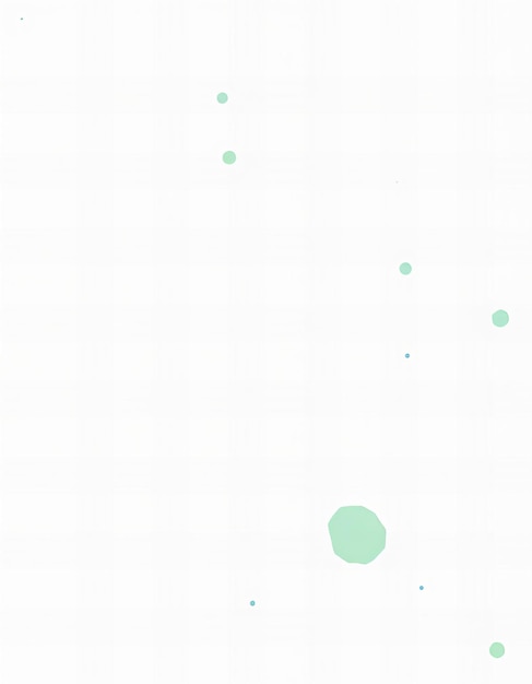 green dots on a white background