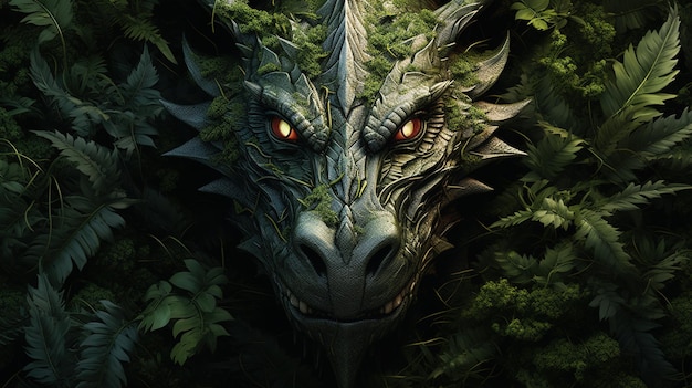 A green dragon symbolizing the year 2024 Generative AI