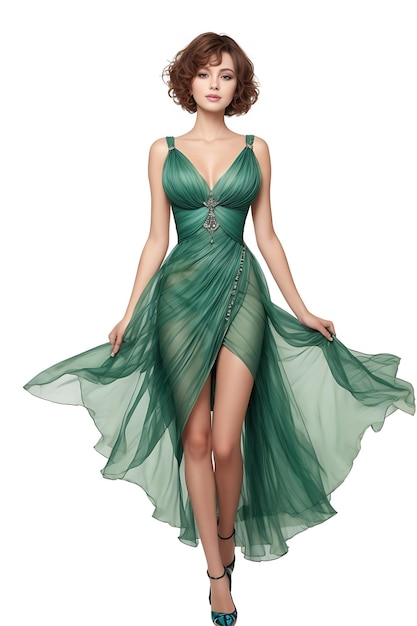 Green Dress Collection Vintage Elegant and Classic Dresses for Women