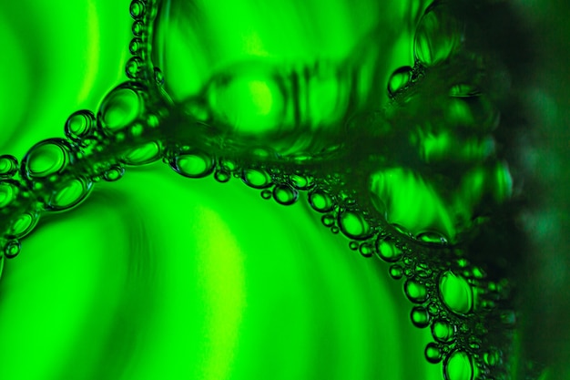 Green drops and bubles background. High quality photo