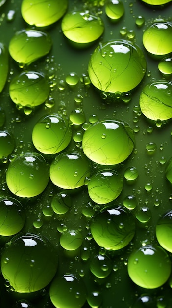 Photo green drops of dripping paint on green background abstract image texture pattern wallpaper cove